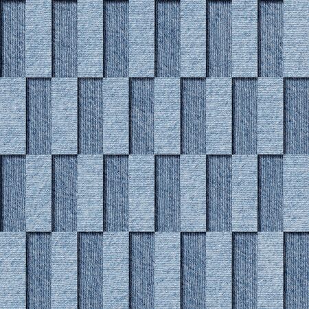 Decorative tile pattern - seamless background - checkerboard fields - blue jeans texture