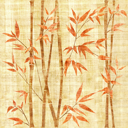 Decorative bamboo branches - Bamboo forest background - seamless background - Interior Design wallpaper - wall panel pattern - papyrus textureの写真素材