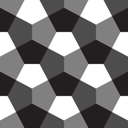 Modern decorative hexagons. Repeating geometric tiles. Modern graphic design. Vector Black & White seamless background.のイラスト素材