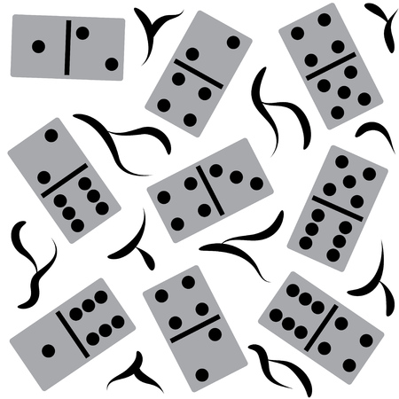Seamless stylish dominoes pattern. Abstract stylish background. Interior wall decoration. Vector Black & White seamless patterns.のイラスト素材