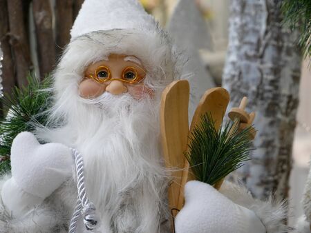 Santa claus, Grandpa Frost or Weihnachtsmann? Decorative background for Christmas celebrations.