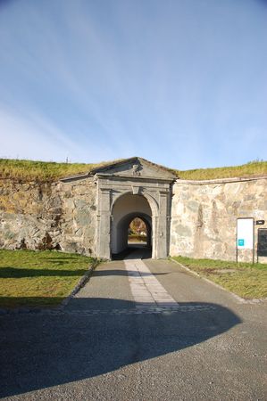 Old fortress in Trondheim, Norwayの写真素材