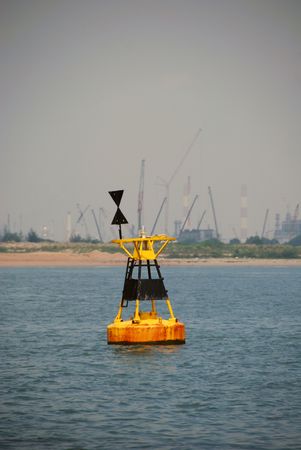 Aids to Navigation, west Cardinal buoy.の写真素材