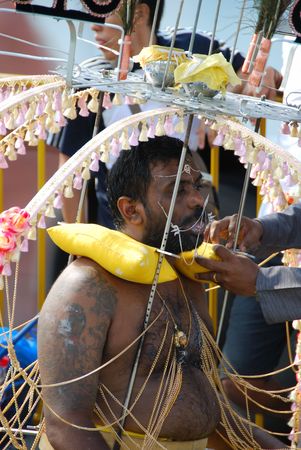Singapore, January, 30, 2010 - Thaipusam festival in Little India.のeditorial素材