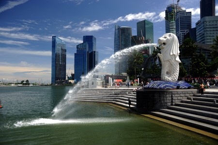 Singapore, August, 29, 2010 - Merlion.のeditorial素材