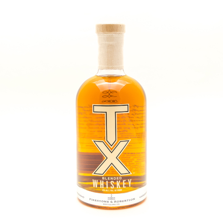 TX Blended Whiskey bottle isolated on white from Firestone and Rのeditorial素材