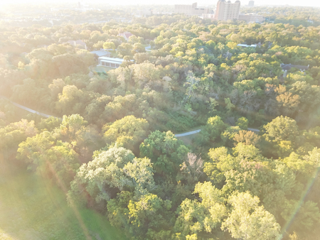 Top view Kessler park community in suburbs Dallas, Texasの写真素材
