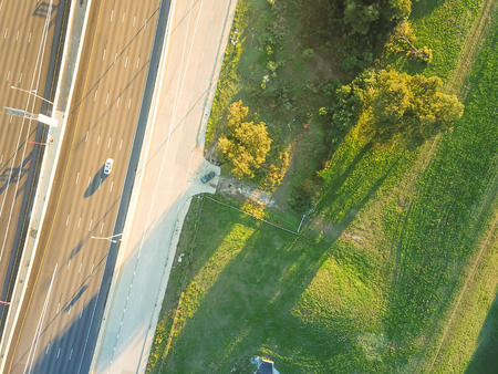Top view Kessler Park community near downtown Dallas, Texasの写真素材