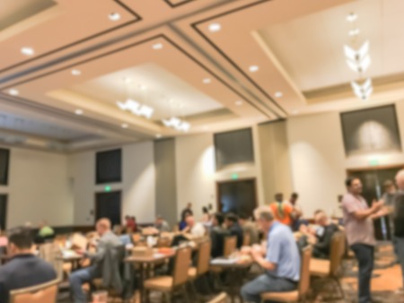 Blurry background business seminar event at American hotelの写真素材