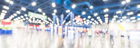 Panoramic view blurry background runners at marathon event to pickup running packageの写真素材