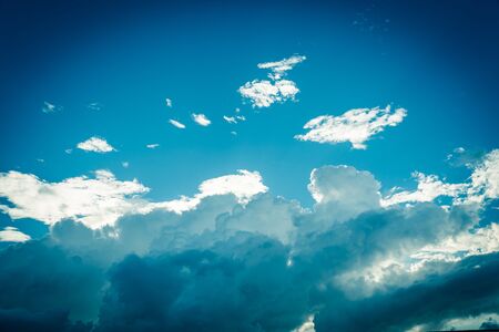 Vintage tone rare mix of white, grey and black cloud. Concept of complicated, mystery and dangerous...