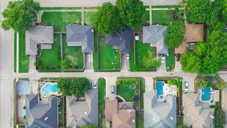 Upscale single-family homes with swimming pool and large backyard in expensive residential...