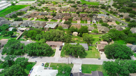 Suburban houses in middle income residential neighborhood in Calallen, Nueces County, Corpus...