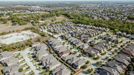 Urban expansion vacant land to grow in Bartonville near new development residential neighborhood,...