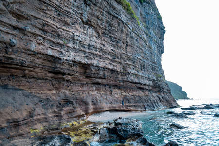 Beautiful scenery of natural rock arches and beaches of Ly Son island, Vietnam