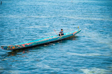 Boat racing Festival on the sea  at Ly Son Island, Quang Ngai Province, Vietnamのeditorial素材