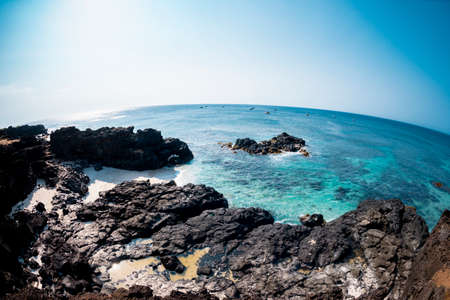 Beautiful view of the beach on the island of Tenerifeの写真素材