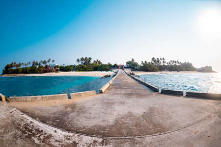 Pier on the tropical island of Cayo Largo, Cuba