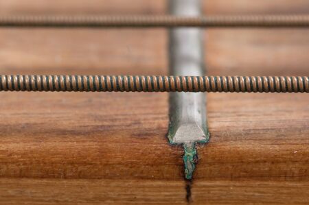 Detail of an old guitar