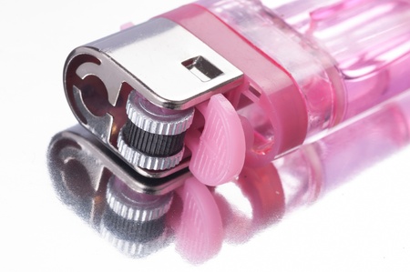 Lighter pink old style with reflection close upの写真素材