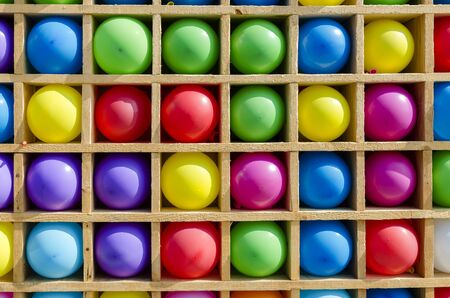 Balloons as targets in the street dash abstract background outdoorの写真素材