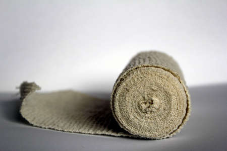 elastic bandage on white backgroundの写真素材