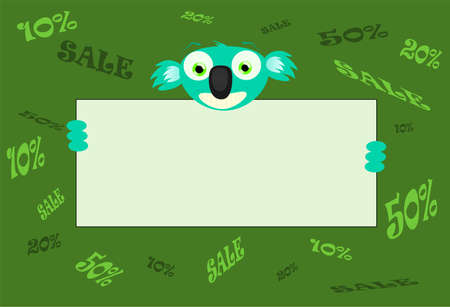 advertising poster for sale with koalaのイラスト素材