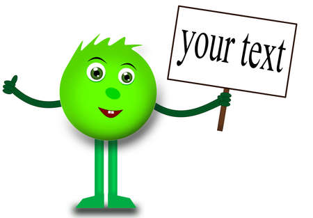 In a sign that it is possible to write your text, for example, you can use the monster advertisingのイラスト素材