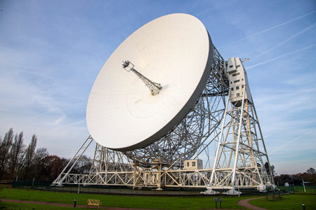 Macclesfield, England - 5 December 2016
A view of the Jodrell Bank telescope pointing towards the skyのeditorial素材