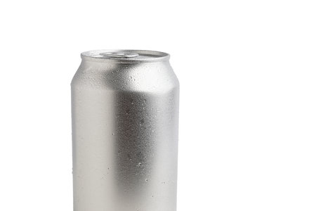 Aluminum soda can mockup isolated front hi view