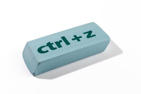 eraser with the inscription ctrl z on a white background