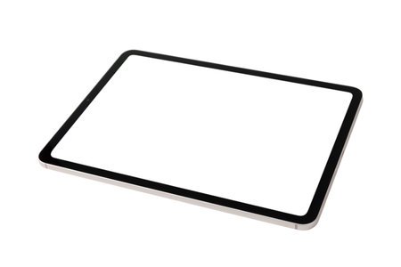 Digital touch table computer isolated on white background blanc screenの写真素材