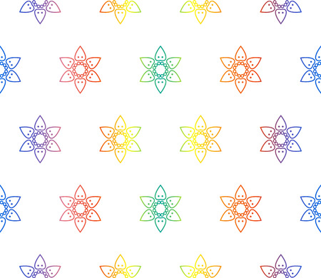 Trendy gradient geometric backdrop with hologram.Vector seamless patternのイラスト素材