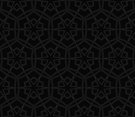 Ornamental seamless pattern. Vector abstract background. Vector monochrome seamless pattern. Abstract seamless geometries pattern. Design for decor, prints, textile, furniture, cloth, digitalのイラスト素材
