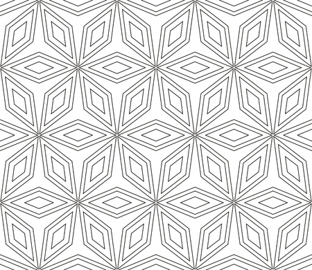 Vector monochrome seamless pattern. Modern geometric seamless pattern, simple black and white ornamental texture. Abstract repeat backdrop. Design for decor, prints, textile, furniture, cloth, digitalのイラスト素材