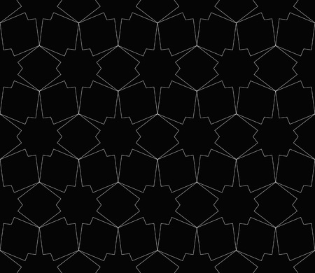 Vector monochrome seamless pattern. Modern geometric seamless pattern, simple black and white ornamental texture. Abstract repeat backdrop. Design for decor, prints, textile, furniture, cloth, digitalのイラスト素材