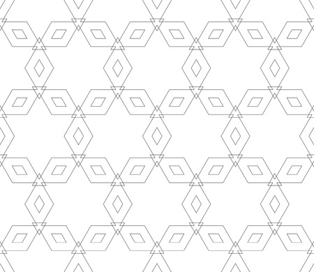 abstract seamless geometries pattern. White in black color. for wallpaper. design page fill. Vector illustrationのイラスト素材