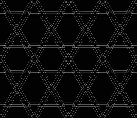 abstract seamless geometries pattern. White in black color. for wallpaper. design page fill. Vector illustrationのイラスト素材