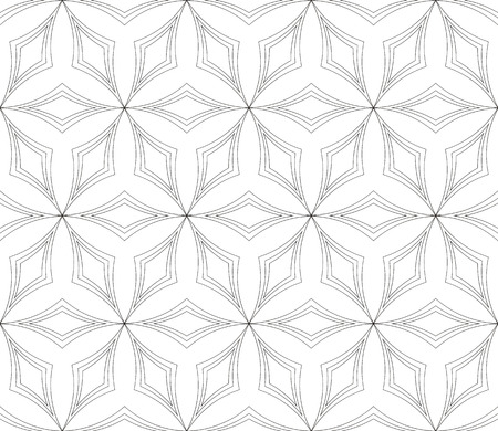 abstract seamless geometries pattern. White in black color. for wallpaper. design page fill. Vector illustrationのイラスト素材