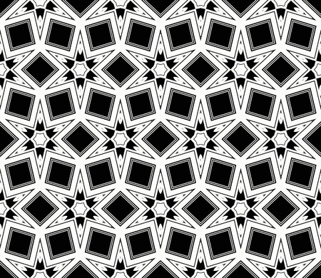Vector seamless pattern, simple dark geometric triangular texture. Abstract black and white endless...