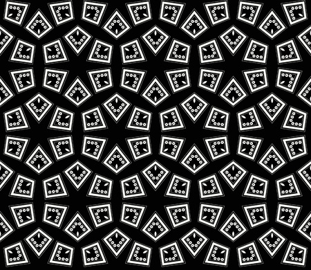 Vector seamless pattern, simple dark geometric triangular texture. Abstract black and white endless...