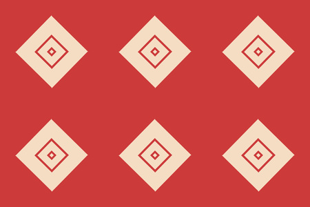 Red color geometric seamless pattern in modern stylish.Vector luxury abstract background.のイラスト素材