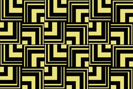 abstract seamless geometric pattern. Yellow color. for wallpapers, web page background, surface textures, Image for advertising booklets, banners. Vector illustrationのイラスト素材