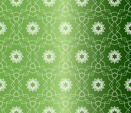 Green color geometry seamless pattern. Abstract line, shape. For design, interior, wallpaper. Vector illustrationのイラスト素材