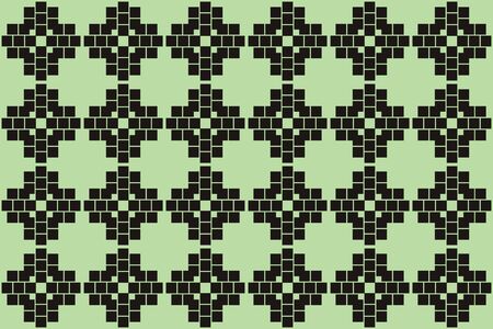 Green tones. For the interior design, printing, textile industry. Geometric pattern as seamless...