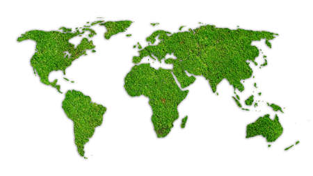 Green  World map.の写真素材