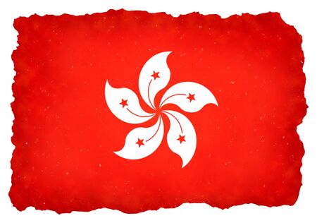 crack style of Flag of Hong Kongの写真素材