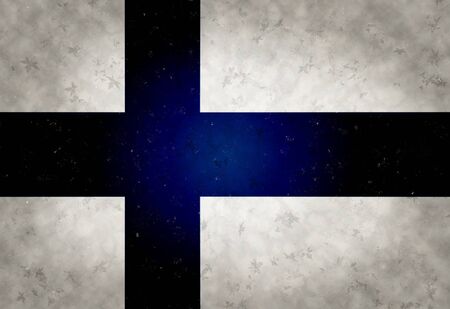 grunge style of flag of Finlandの写真素材