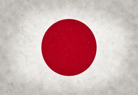 grunge style of flag of Japanの写真素材