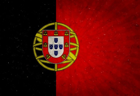 grunge style of flag of Portugaの写真素材